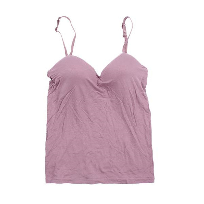 Sexy Women Padded Bra Tops V Neck Camisole Straps Push Up Bra Vest Tank - CelebritystyleFashion.com.au online clothing shop australia