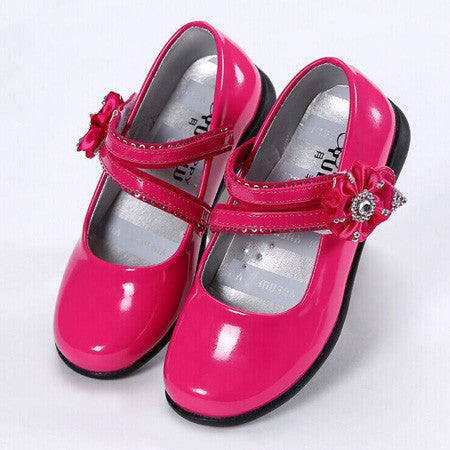 party girls shoes kids girl princess leather red shoe baby children new fashion - CelebritystyleFashion.com.au online clothing shop australia