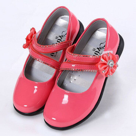 party girls shoes kids girl princess leather red shoe baby children new fashion - CelebritystyleFashion.com.au online clothing shop australia