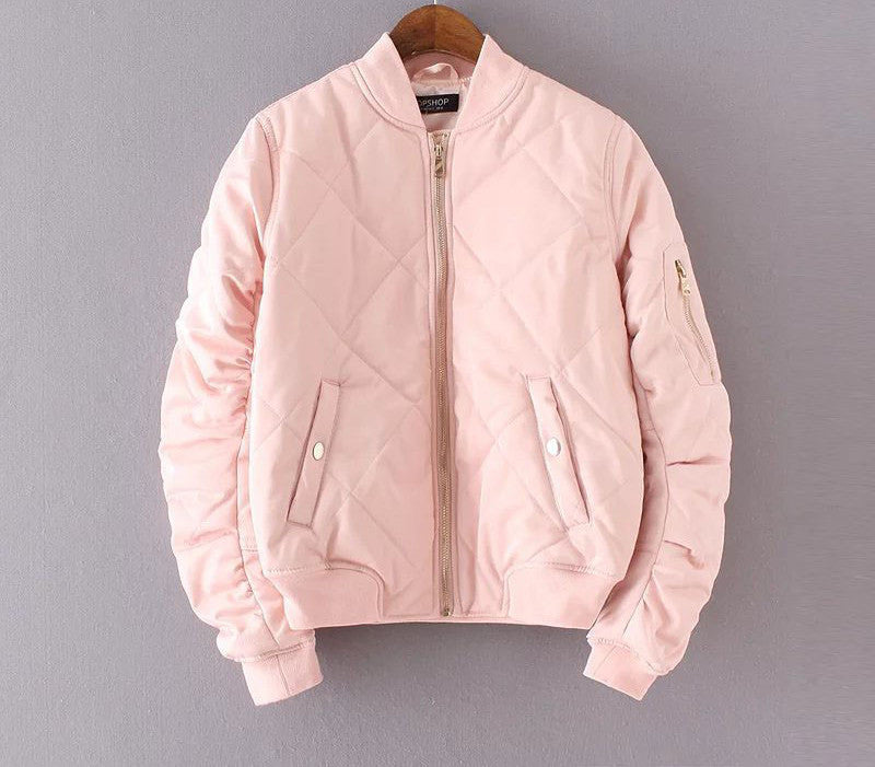 Fashion Autumn Winter Bomber Jacket Women Padded Coat Female Casual Diamond Coat aqueta feminina Quilted Short Jacket-Dollar Bargains Online Shopping Australia