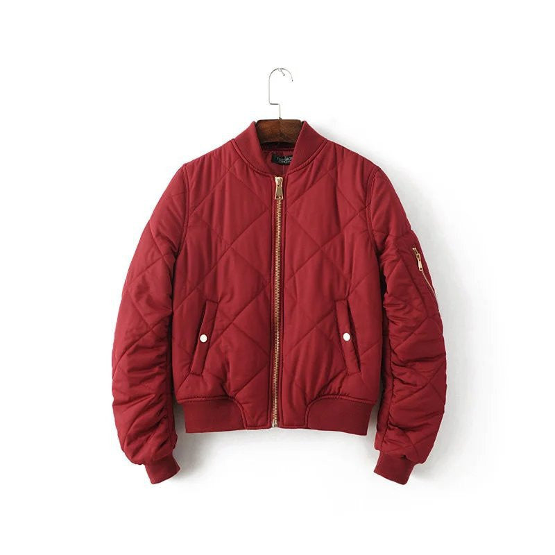 Fashion Autumn Winter Bomber Jacket Women Padded Coat Female Casual Diamond Coat aqueta feminina Quilted Short Jacket-Dollar Bargains Online Shopping Australia