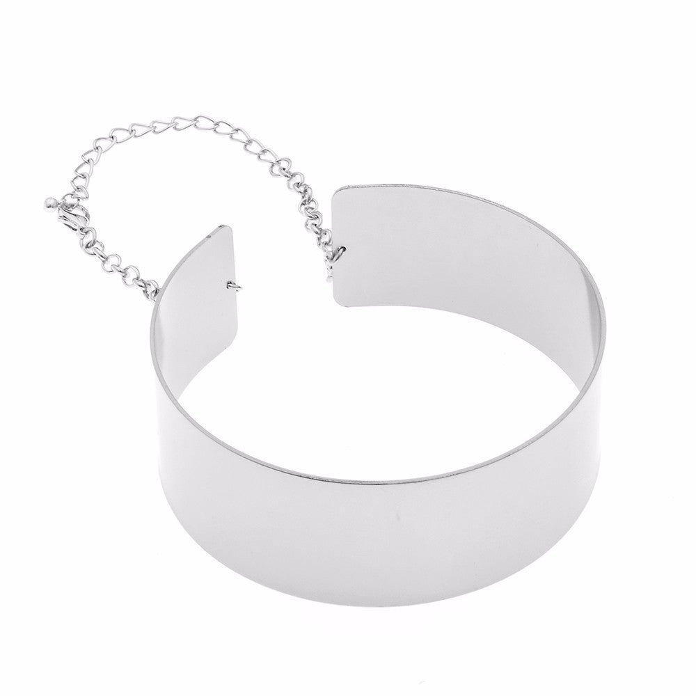 Fashion Jewelry Gold Chain Smooth Metal Choker Necklaces For Women Bijoux Collier Ras Du Cou Chunky Statement Necklace - CelebritystyleFashion.com.au online clothing shop australia