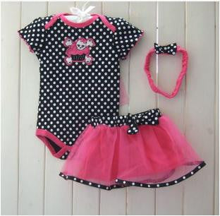 New Fashion Baby Clothing Set Baby Girl Sets Romper+Tutu Skirt+Headband Newborn bebe Spring Summer Baby Girl Clothes - CelebritystyleFashion.com.au online clothing shop australia