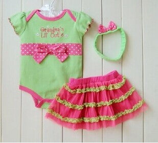 New Fashion Baby Clothing Set Baby Girl Sets Romper+Tutu Skirt+Headband Newborn bebe Spring Summer Baby Girl Clothes - CelebritystyleFashion.com.au online clothing shop australia