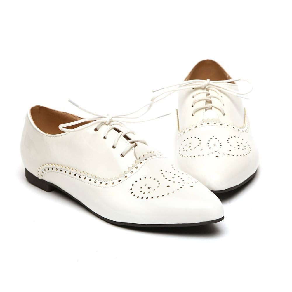 Brand Fashion Women Glossy Oxfords Black Blue White Female Brogue Shoes Low Heels ASP51-5 Plus Big Size 32 43 10-Dollar Bargains Online Shopping Australia