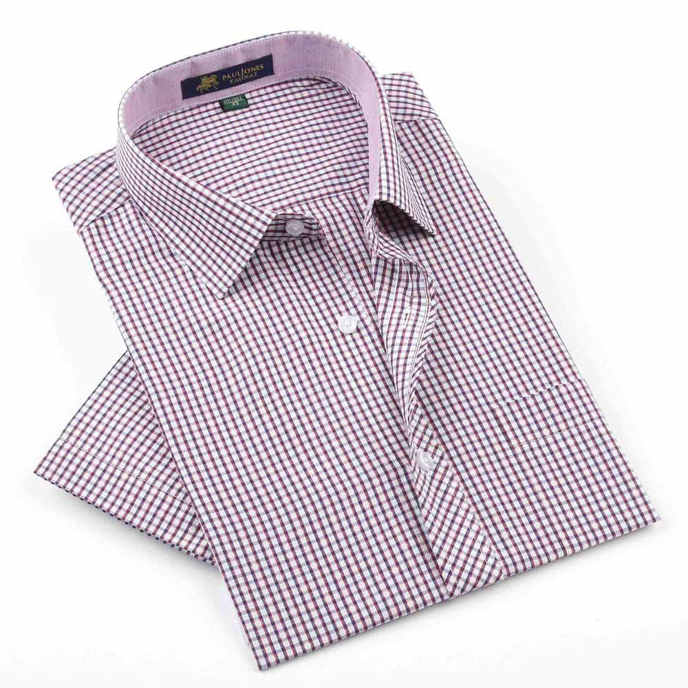 NEW Brand Men's shirts Fashion Casual Plaid short sleeve shirt men Dress shirt spring summber style shirts for man - CelebritystyleFashion.com.au online clothing shop australia