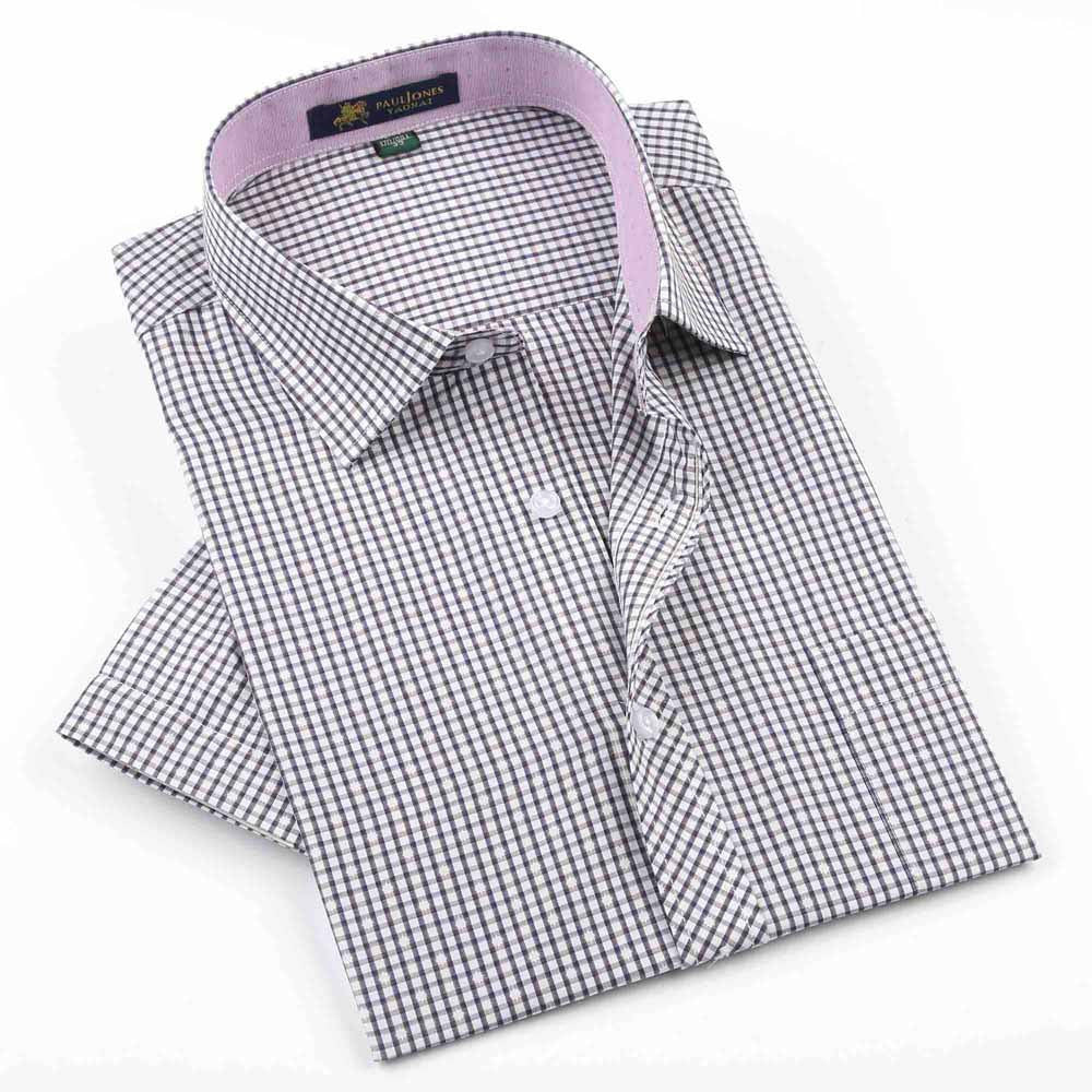 NEW Brand Men's shirts Fashion Casual Plaid short sleeve shirt men Dress shirt spring summber style shirts for man - CelebritystyleFashion.com.au online clothing shop australia