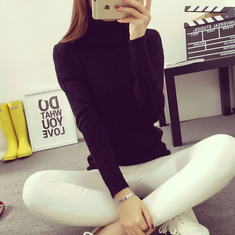 Women Sweaters And Pullovers Sweater Women Winter turtleneck sweater twisted thickening slim pullover sweater-Dollar Bargains Online Shopping Australia