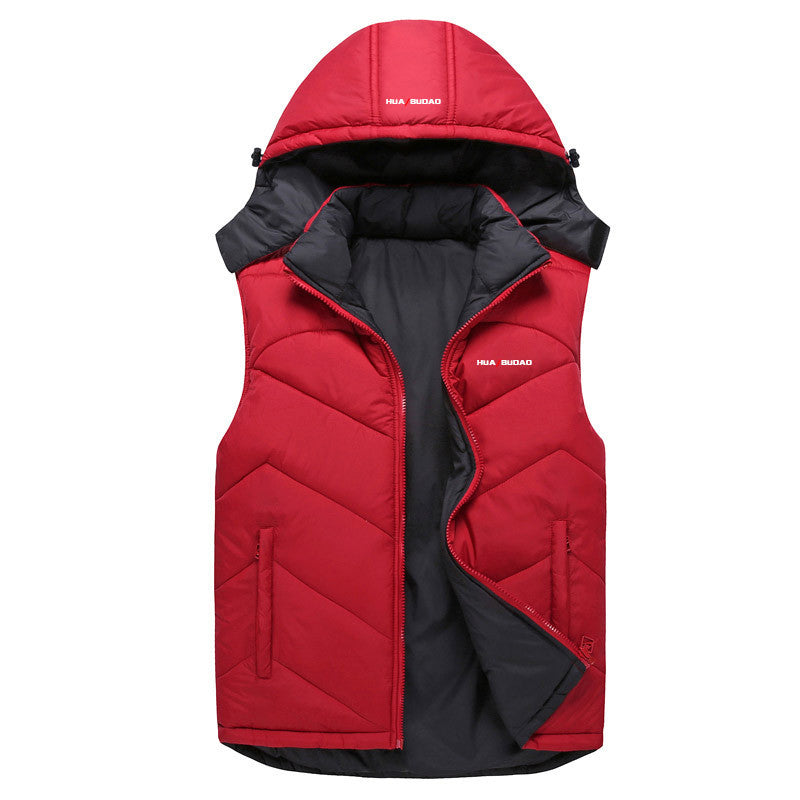 Brand Men Sleeveless Jacket Winter Casual Down Vest Cotton-padded Slim Men's Vest Thickening Waistcoat - CelebritystyleFashion.com.au online clothing shop australia