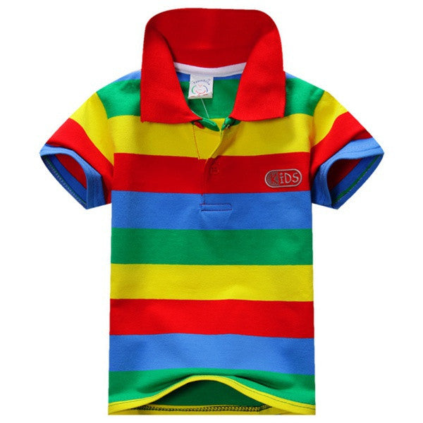 Summer 1-7Y Baby Children Boys Striped T-shirts Kids Tops Tee Polo Shirts Clothing - CelebritystyleFashion.com.au online clothing shop australia