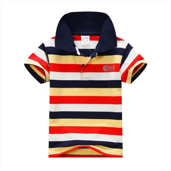 Summer 1-7Y Baby Children Boys Striped T-shirts Kids Tops Tee Polo Shirts Clothing - CelebritystyleFashion.com.au online clothing shop australia