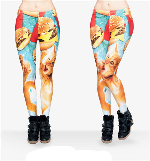 Mix City 3D Print Muffin Jersey Leggings Fashion Casual Women/girl Leggings Pink Fitness Legging Pants High Elastic-Dollar Bargains Online Shopping Australia