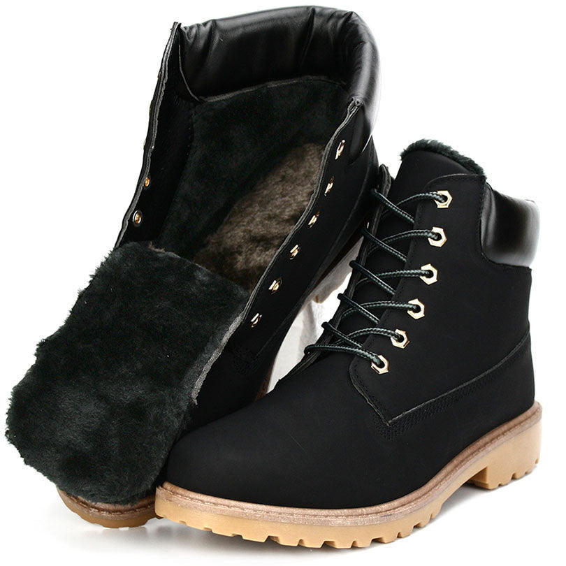 New big size leather men boots winter man shoes ankle boot men's snow shoe martin cowboy autumn man fur velvet flats 1208 - CelebritystyleFashion.com.au online clothing shop australia