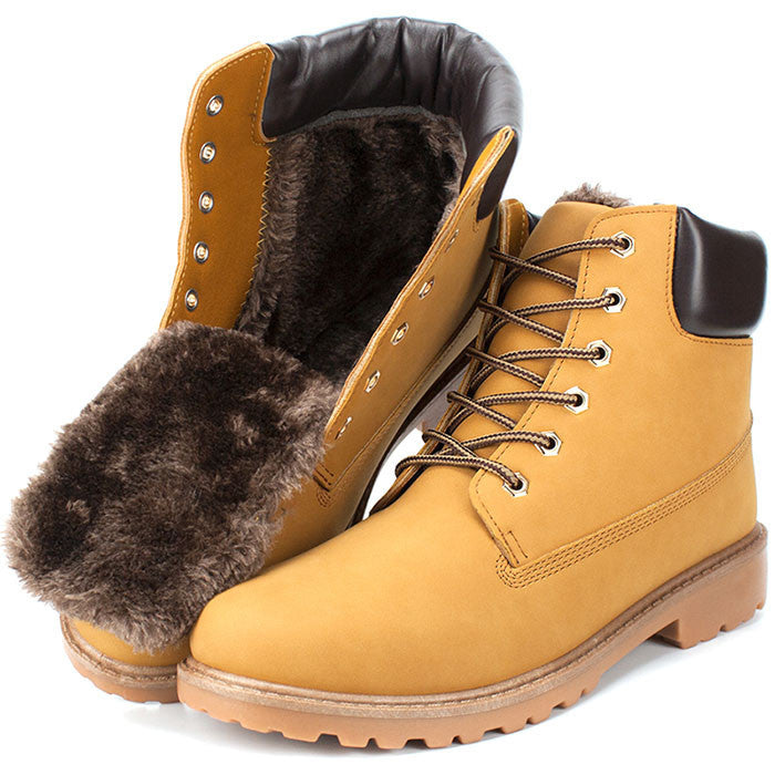 New big size leather men boots winter man shoes ankle boot men's snow shoe martin cowboy autumn man fur velvet flats 1208 - CelebritystyleFashion.com.au online clothing shop australia