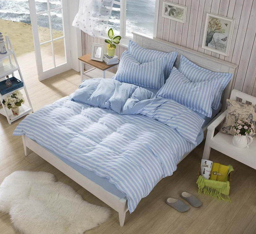 Spring and Autumn Cotton Bedding Sets Duvet Cover Bed Sheet Minimalist Style Checkered Fashion 3 / 4pcs Queen Full Twin Size-Dollar Bargains Online Shopping Australia