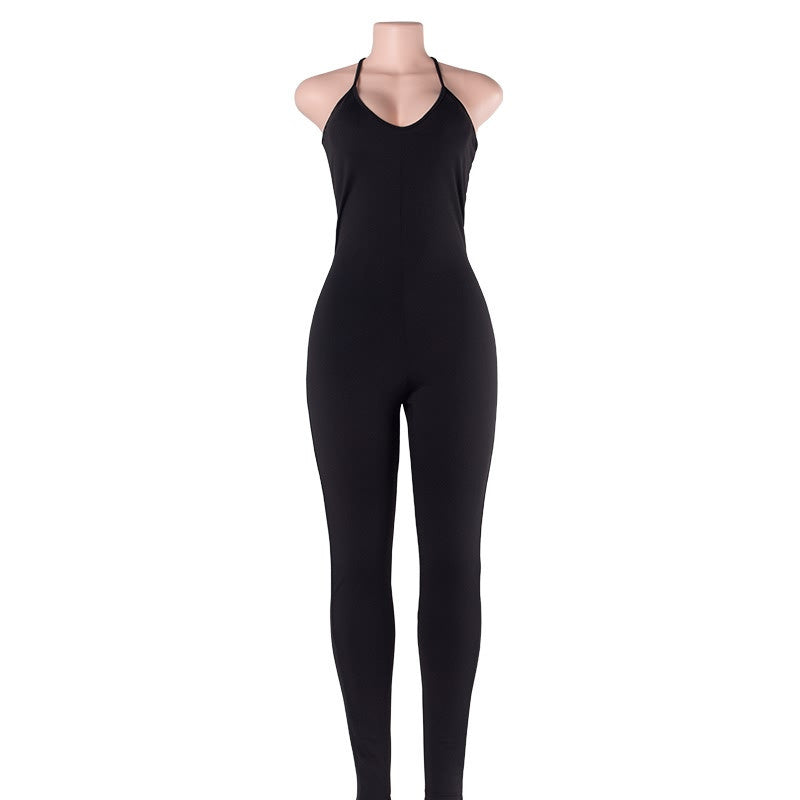 Casual New Style Solid Color Romper Playsuit V-Neck Sleeveless Cotton Grey Black Rompers Womens Jumpsuit - CelebritystyleFashion.com.au online clothing shop australia