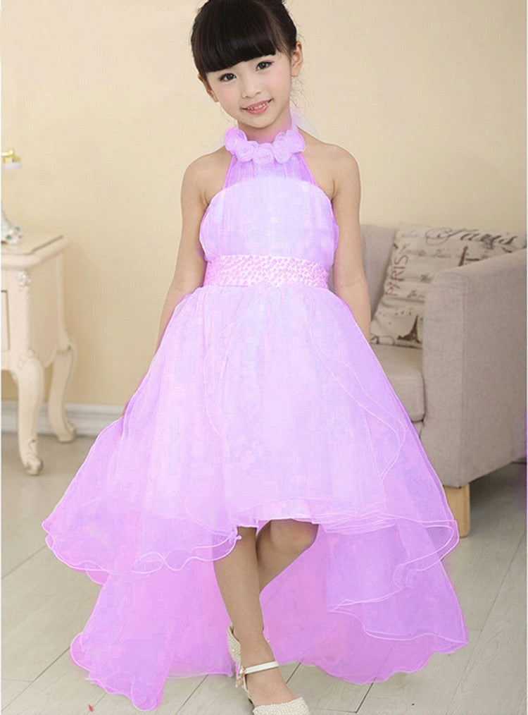 New Summer Baby Girls Party Dress Evening Wear Long Tail Girls Clothes Elegant Flower Girl Dress Kids Baby Dresses - CelebritystyleFashion.com.au online clothing shop australia