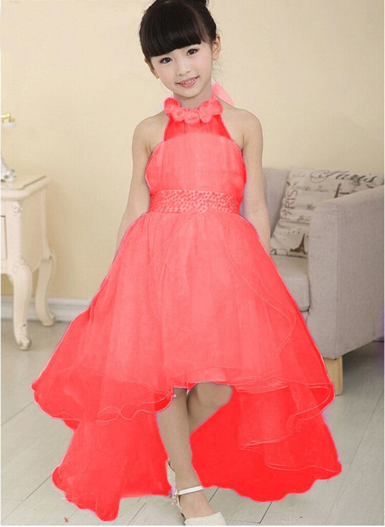 New Summer Baby Girls Party Dress Evening Wear Long Tail Girls Clothes Elegant Flower Girl Dress Kids Baby Dresses - CelebritystyleFashion.com.au online clothing shop australia