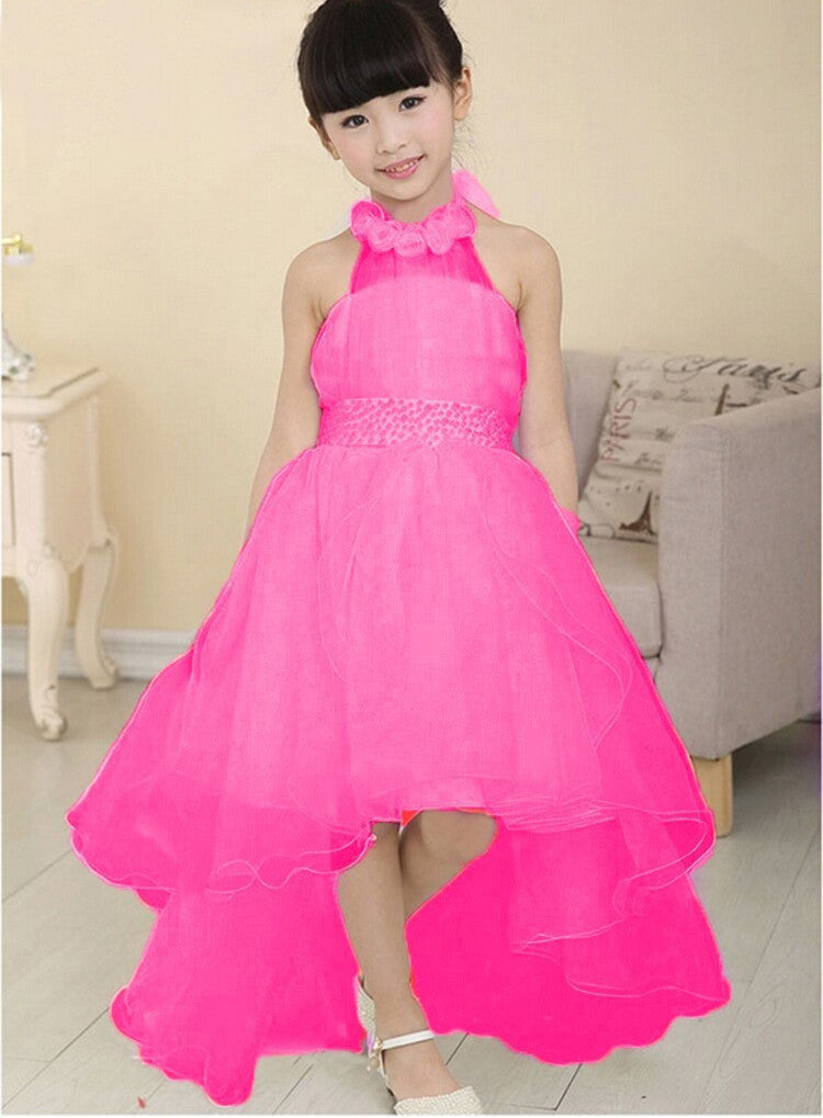 New Summer Baby Girls Party Dress Evening Wear Long Tail Girls Clothes Elegant Flower Girl Dress Kids Baby Dresses - CelebritystyleFashion.com.au online clothing shop australia