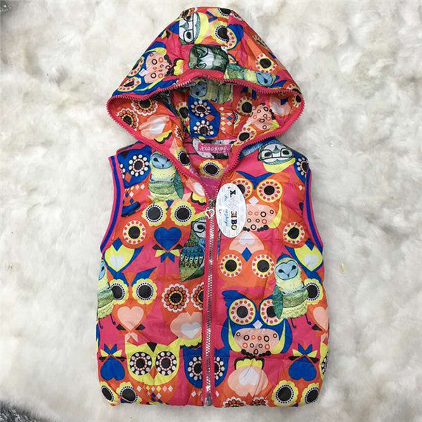 Autumn Girl Vests Jacket Kids Clothes Character Fashion Children Clothing Hooded Waistcoats Casual Baby Girls Vest Coats - CelebritystyleFashion.com.au online clothing shop australia