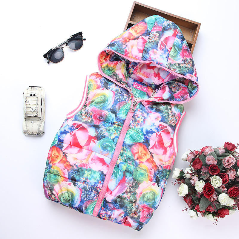 Autumn Girl Vests Jacket Kids Clothes Character Fashion Children Clothing Hooded Waistcoats Casual Baby Girls Vest Coats - CelebritystyleFashion.com.au online clothing shop australia