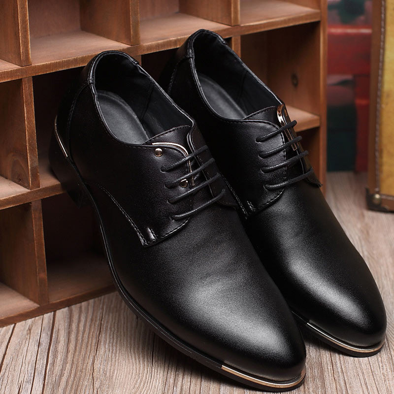 Fashion High Quality Genuine Pointed Leather Men Oxfords Lace-Up Business Men Shoes Men Dress Shoes Leather Shoes BRM-423-Dollar Bargains Online Shopping Australia