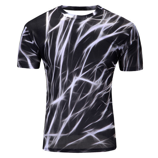 Men Fashion 3D Animal Creative T-Shirt, Lightning/smoke lion/lizard/water droplets 3d printed short sleeve T Shirt M-4XL - CelebritystyleFashion.com.au online clothing shop australia