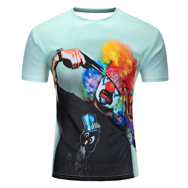 Men Fashion 3D Animal Creative T-Shirt, Lightning/smoke lion/lizard/water droplets 3d printed short sleeve T Shirt M-4XL - CelebritystyleFashion.com.au online clothing shop australia