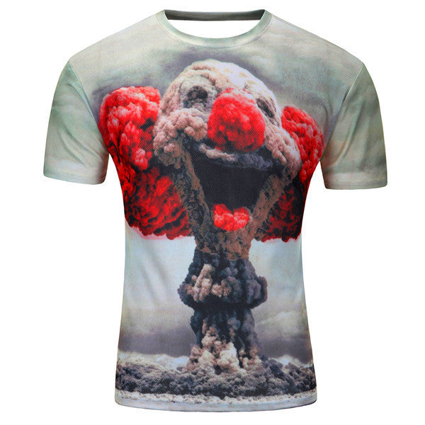 Men Fashion 3D Animal Creative T-Shirt, Lightning/smoke lion/lizard/water droplets 3d printed short sleeve T Shirt M-4XL - CelebritystyleFashion.com.au online clothing shop australia