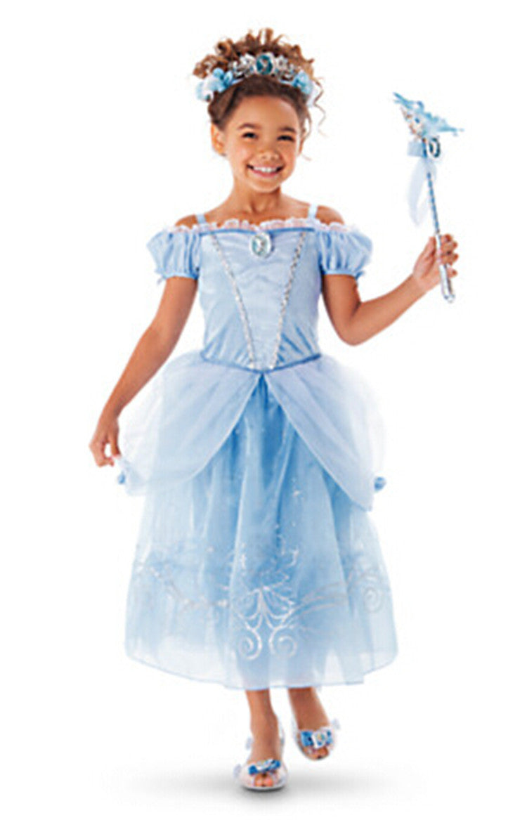 New Girls Party Dresses Kids Summer Princess Dresses for Girls Cinderella Rapunzel Aurora Belle Cosplay Costume Wedding Dresses - CelebritystyleFashion.com.au online clothing shop australia