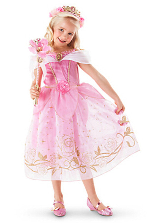 New Girls Party Dresses Kids Summer Princess Dresses for Girls Cinderella Rapunzel Aurora Belle Cosplay Costume Wedding Dresses - CelebritystyleFashion.com.au online clothing shop australia