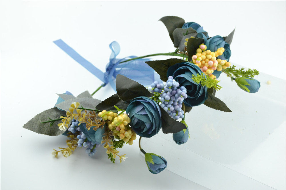 New Women Wedding Rose Flower Wreath headband Kids Party Floral garlands Ribbon Adjustable flower crown Hair Accessories - CelebritystyleFashion.com.au online clothing shop australia