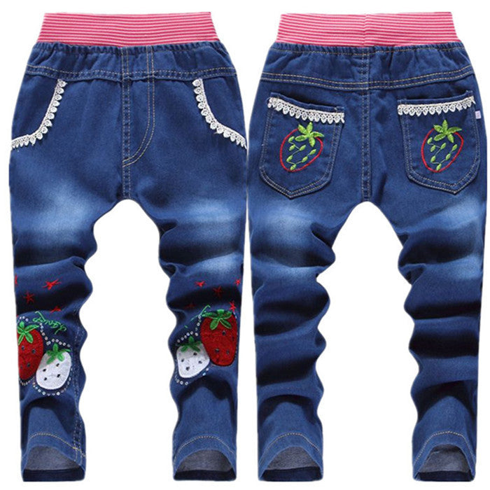 Kids Jeans Elastic Waist Straight Cartoon Jeans Denim Long Pant Retail Boy Jeans 12 Types WB114 - CelebritystyleFashion.com.au online clothing shop australia