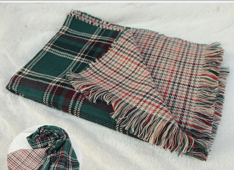 Ladies Scarf Fashion Houndstooth Winter Warm Plaid Double Side Thick Long Shawl Echarpe Pashmina Cape Women Scarves 1WJ3110 - CelebritystyleFashion.com.au online clothing shop australia