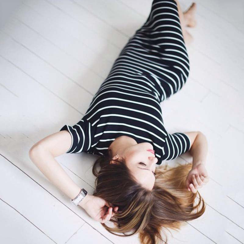 Summer dress women Sheath dresses Striped Dress Short Sleeve plus size women clothing dresses Mid-Calf-Dollar Bargains Online Shopping Australia