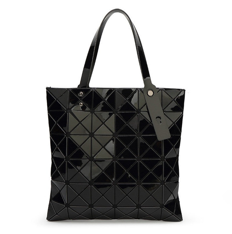 Ladies Folded Geometric Plaid Bag Women Fashion Casual Tote Top-handle Bag Shoulder Bags Bao Bao Pearl BaoBao Bolsas Handbags-Dollar Bargains Online Shopping Australia