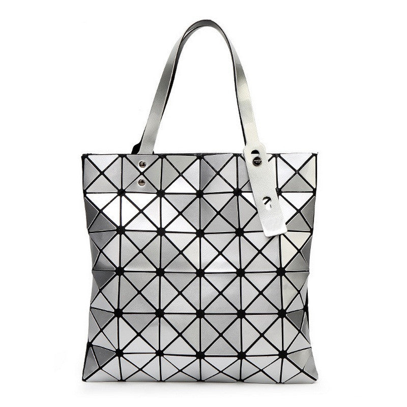 Ladies Folded Geometric Plaid Bag Women Fashion Casual Tote Top-handle Bag Shoulder Bags Bao Bao Pearl BaoBao Bolsas Handbags-Dollar Bargains Online Shopping Australia
