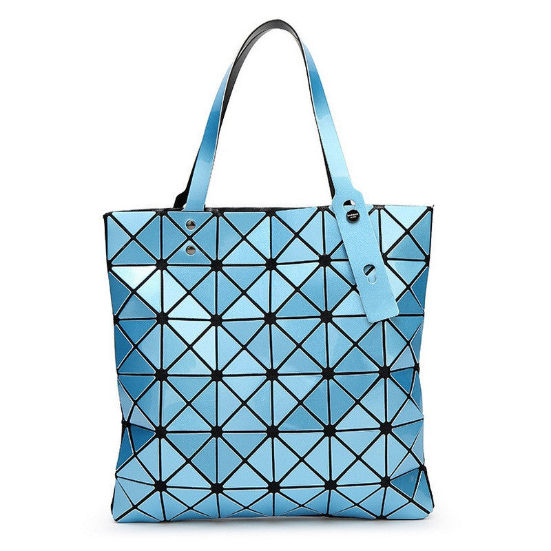 Ladies Folded Geometric Plaid Bag Women Fashion Casual Tote Top-handle Bag Shoulder Bags Bao Bao Pearl BaoBao Bolsas Handbags-Dollar Bargains Online Shopping Australia