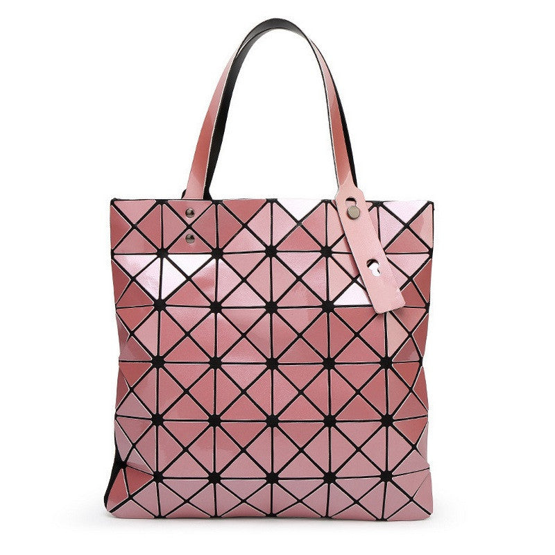 Ladies Folded Geometric Plaid Bag Women Fashion Casual Tote Top-handle Bag Shoulder Bags Bao Bao Pearl BaoBao Bolsas Handbags-Dollar Bargains Online Shopping Australia