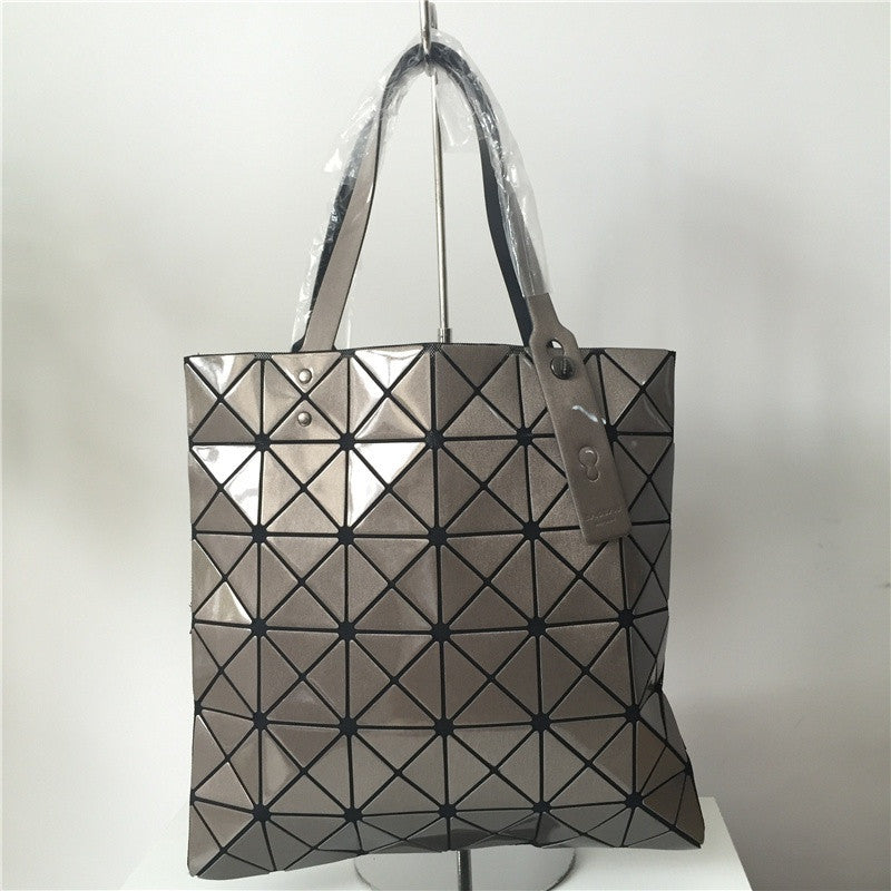 Ladies Folded Geometric Plaid Bag Women Fashion Casual Tote Top-handle Bag Shoulder Bags Bao Bao Pearl BaoBao Bolsas Handbags-Dollar Bargains Online Shopping Australia