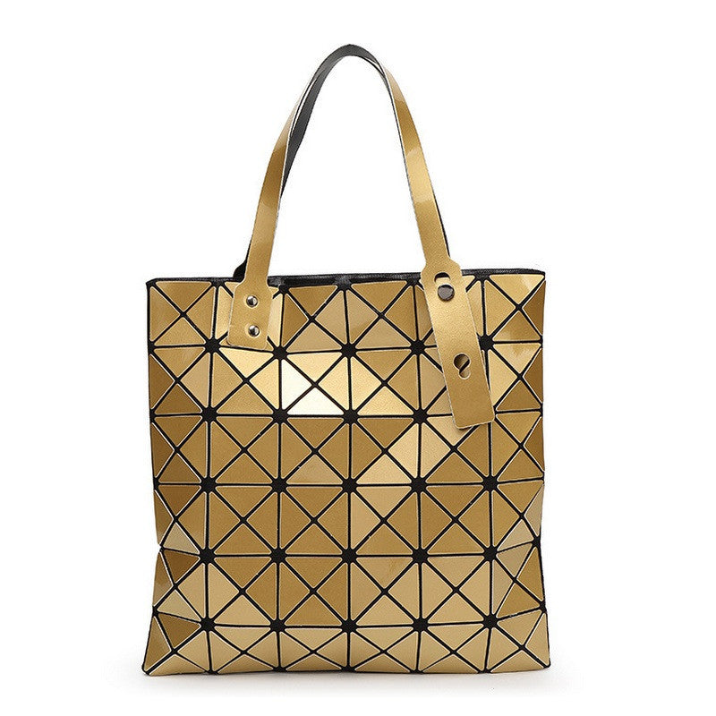 Ladies Folded Geometric Plaid Bag Women Fashion Casual Tote Top-handle Bag Shoulder Bags Bao Bao Pearl BaoBao Bolsas Handbags-Dollar Bargains Online Shopping Australia