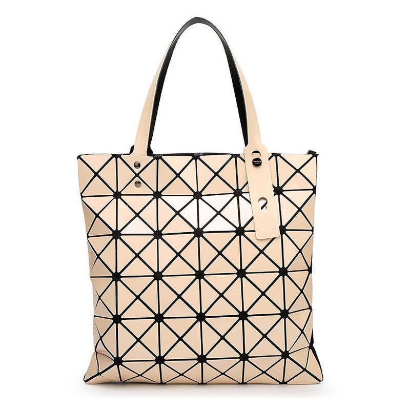 Ladies Folded Geometric Plaid Bag Women Fashion Casual Tote Top-handle Bag Shoulder Bags Bao Bao Pearl BaoBao Bolsas Handbags-Dollar Bargains Online Shopping Australia