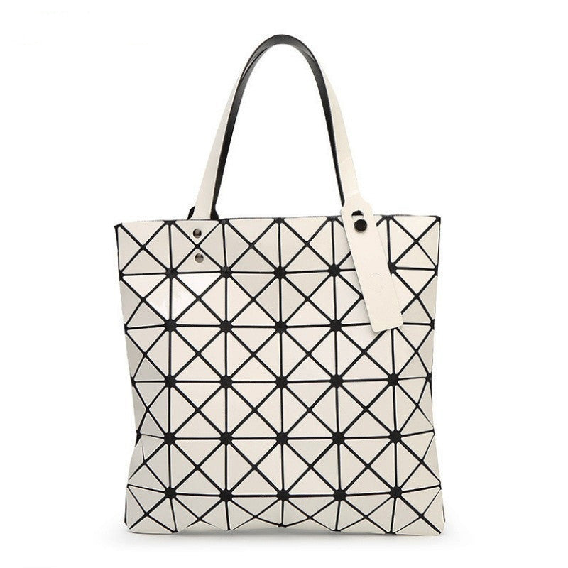 Ladies Folded Geometric Plaid Bag Women Fashion Casual Tote Top-handle Bag Shoulder Bags Bao Bao Pearl BaoBao Bolsas Handbags-Dollar Bargains Online Shopping Australia