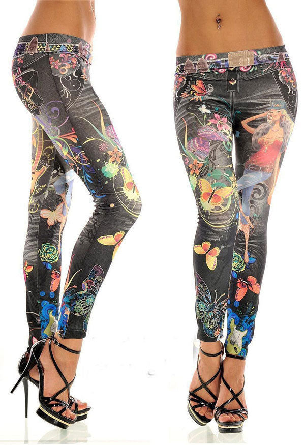 Jeggings Jeans Leggings Women Legging Jean Blue Black Ladies Jeggins with Faux Pocket Denim Skinny Legging Pants KL0054-Dollar Bargains Online Shopping Australia