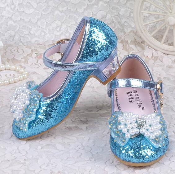 Children Princess Sandals Kids Girls Wedding Shoes High Heels Dress Shoes Party Shoes For Girls Pink Blue Gold B004 - CelebritystyleFashion.com.au online clothing shop australia