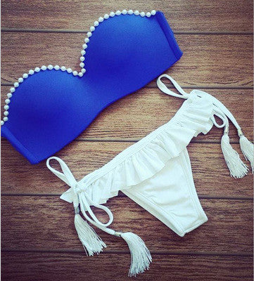 Sexy Lace Floral Mesh Hollow Out Women Bikini Cut Bikinis Retro Swimwear Brazilian Biquinis Strap Bandage Swimsuits - CelebritystyleFashion.com.au online clothing shop australia