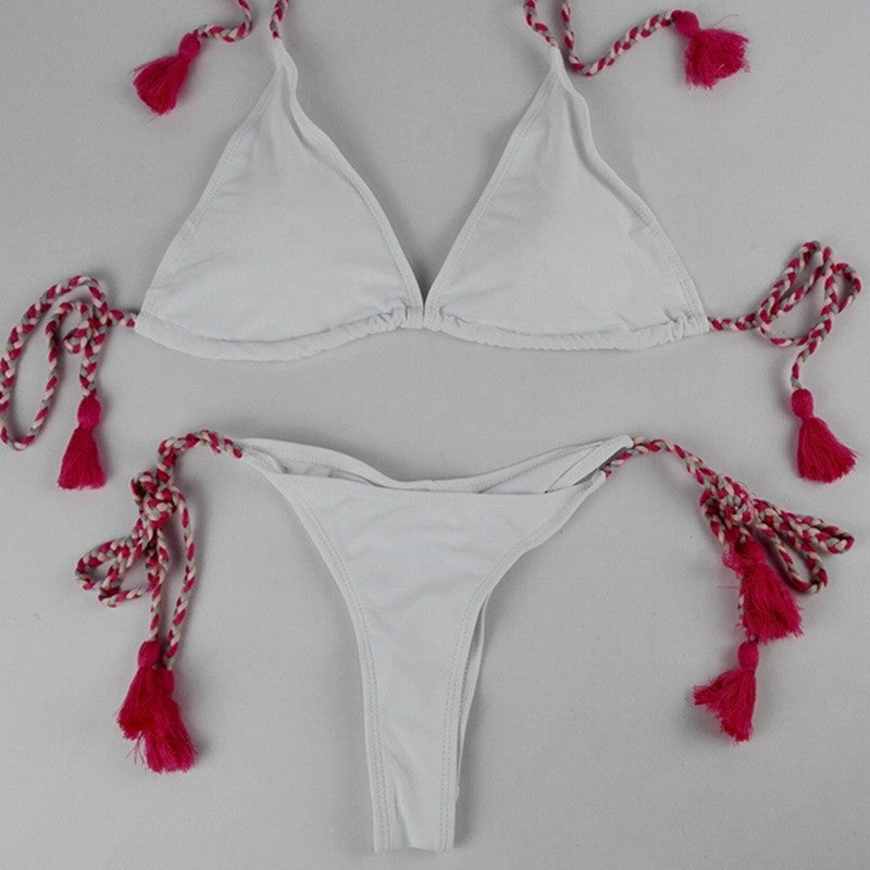 Sexy Lace Floral Mesh Hollow Out Women Bikini Cut Bikinis Retro Swimwear Brazilian Biquinis Strap Bandage Swimsuits - CelebritystyleFashion.com.au online clothing shop australia