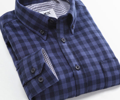 New Fashion Fall Winter Men Casual Plaid Shirt Long Sleeve Slim Fit Flannel Man Clothes Mens Shirts (Many Colors Available) - CelebritystyleFashion.com.au online clothing shop australia