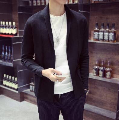 Spring male men sweater cardigan V-neck autumn long sleeve slim mantissas coat fashion Jersey outwear - CelebritystyleFashion.com.au online clothing shop australia