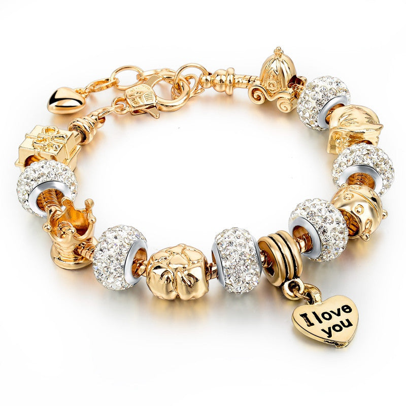 Selling Heart Charm Bracelets & Bangles Gold Bracelets For Women DIY Pulsera Famous Brand Jewellery SBR150074 - CelebritystyleFashion.com.au online clothing shop australia